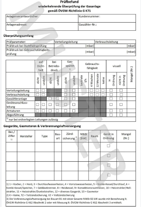 GK71 Überprüfung
